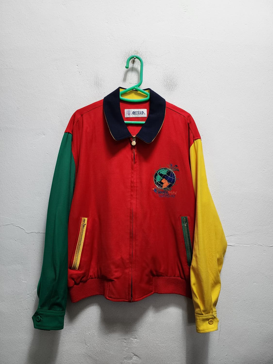 90s Antigua 컬러블록 스윙톱 자켓 상품이미지1