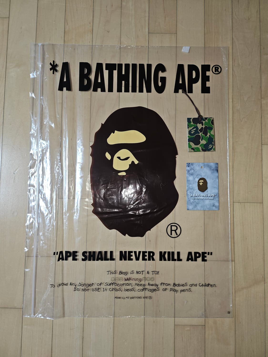 베이프 리버시블 카모 다운 패딩 검녹 2XL 상품이미지5