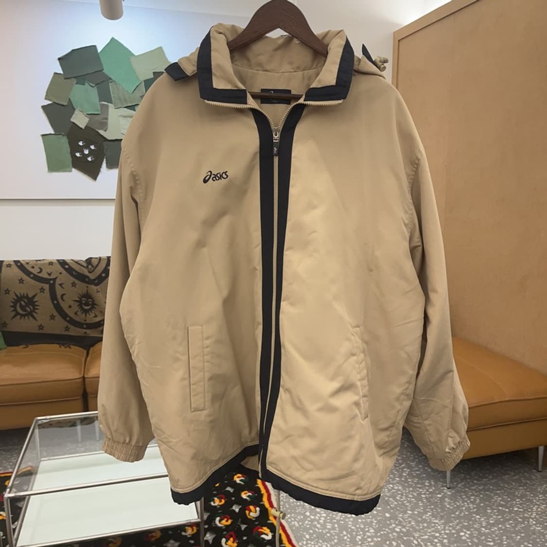 아식스 올드스쿨 컨트리 베이지 퀄팅 누빔 자켓 110 C08018 상품이미지3