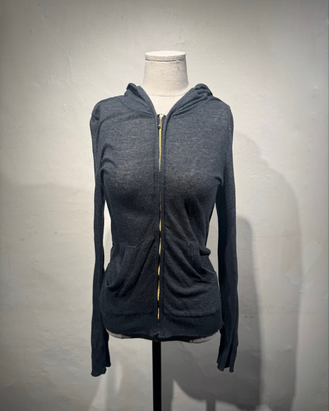 00s mode y2k gray hood zip-up   상품이미지1