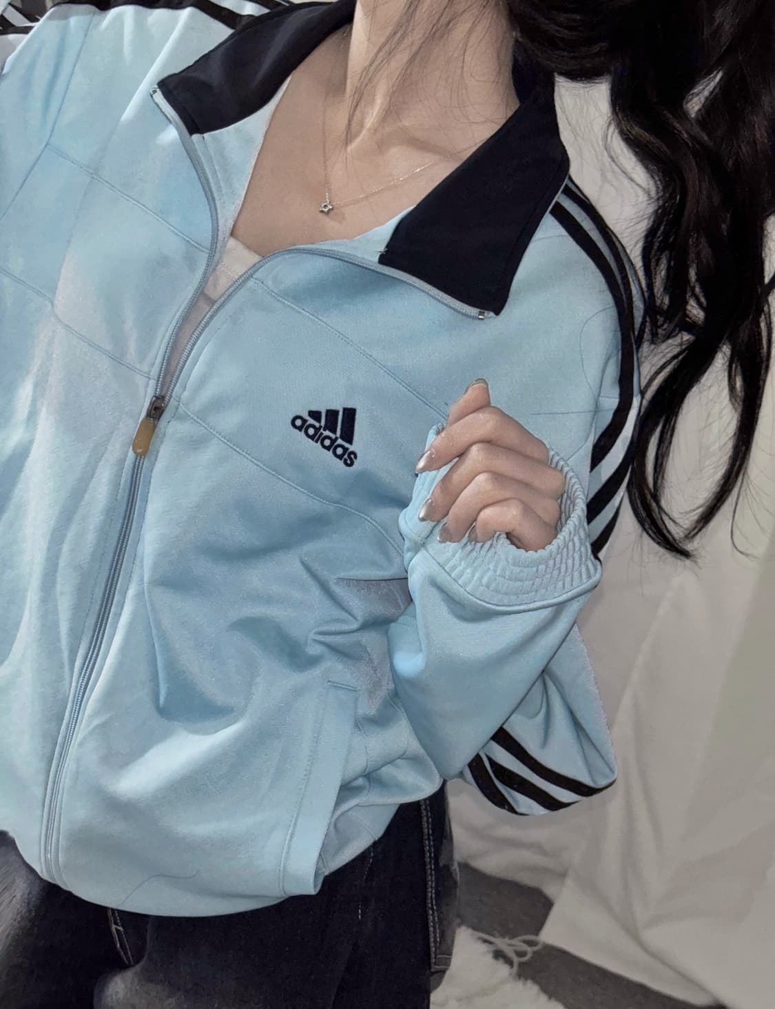 🐰아디다스 딥스카이 블루 시나모롤 여리 트랙탑 져지🩵 상품이미지1