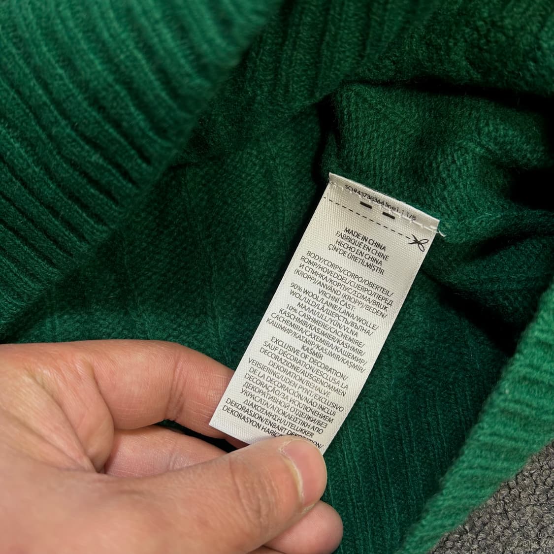 폴로 케이블 여성용 그린 니트 S 상품이미지6
