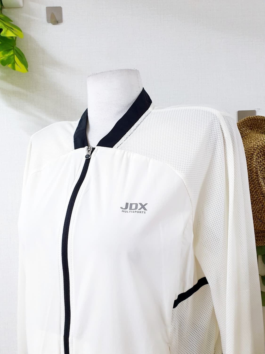 JDX 빅사이즈 망사소매 스윙집업 105 여성골프 아이보리 상품이미지7