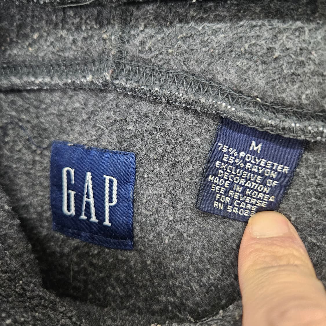 90s 갭 플리스 후드 상품이미지4