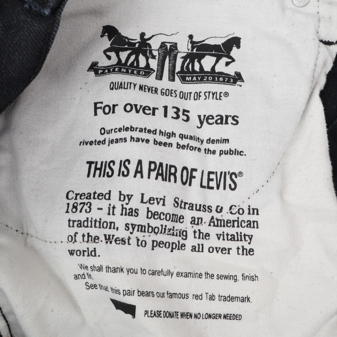 리바이스 514 블랙 진 데님팬츠 상품이미지8