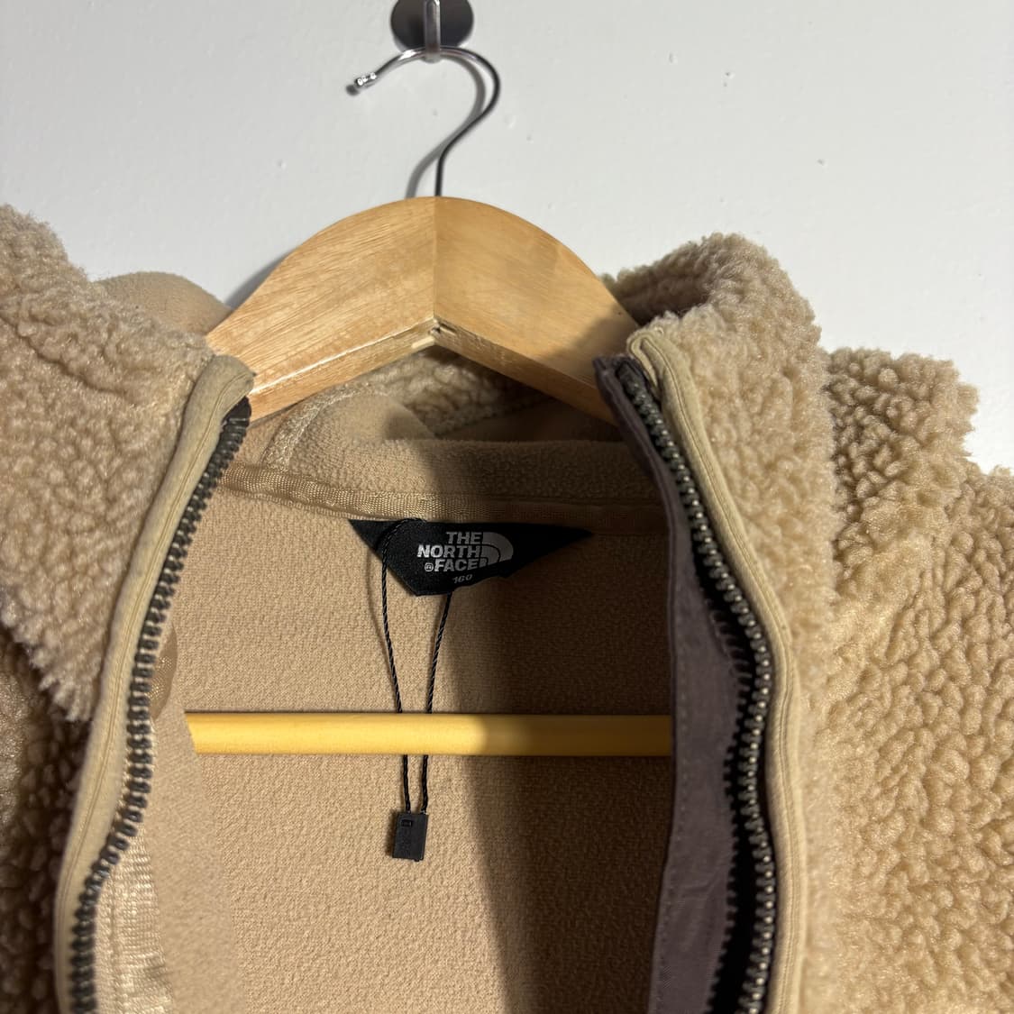 노스페이스 빈티지 베이지 보아 플리스 후드 집업 상품이미지4