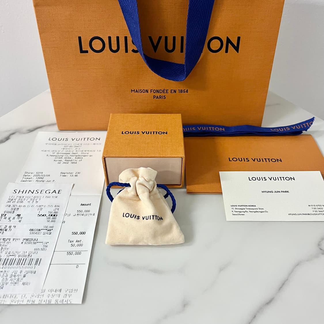루이비통 LV 아이코닉 루이자 골드 팔찌 M1450A 상품이미지8