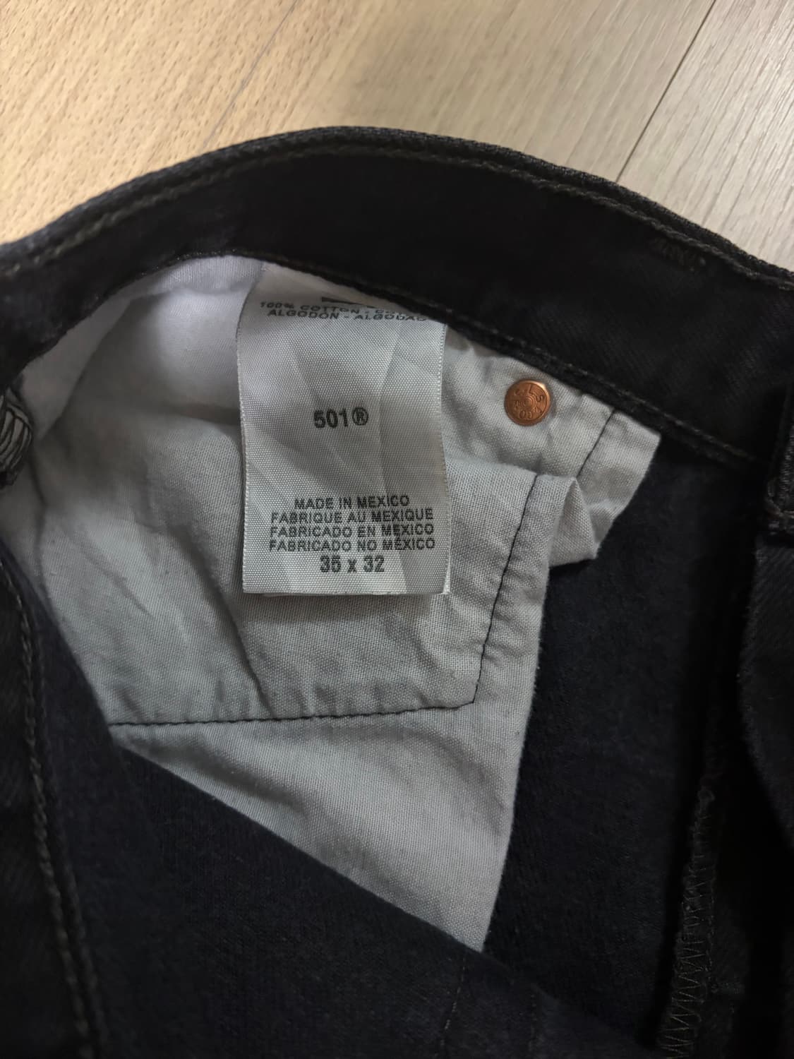 LEVI'S 501 BLACK DENIM VINTAGE 상품이미지4