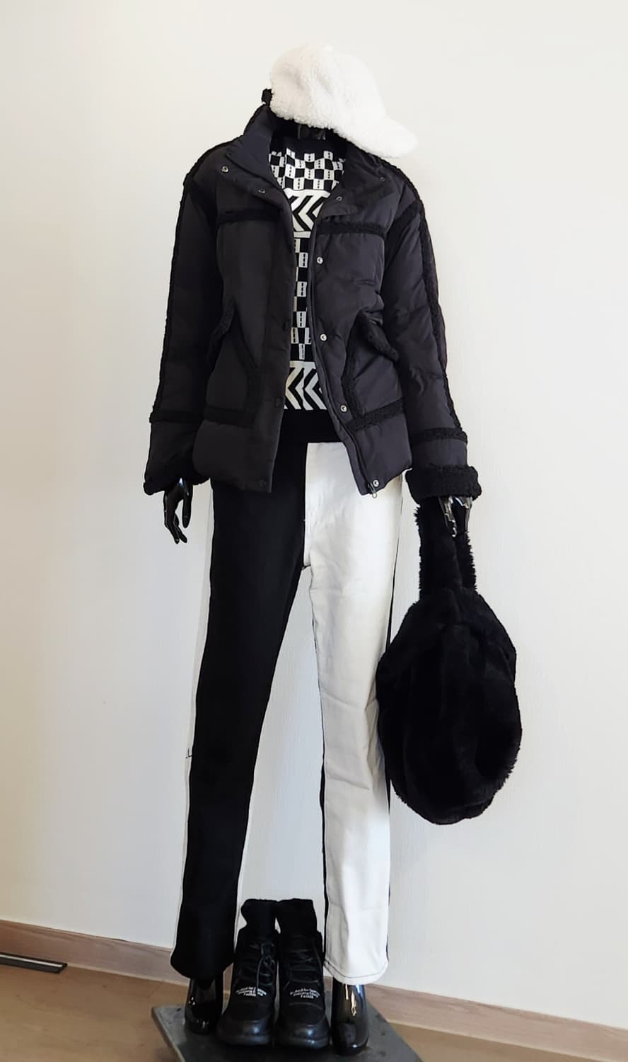 블랙 패딩점퍼  상품이미지1