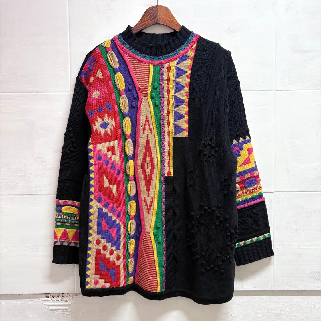 JAPAN 빈티지 유니크 비비드 니트 상품이미지1