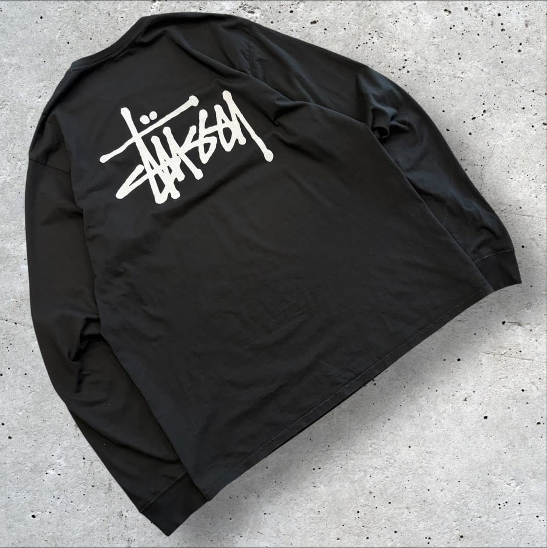 [XL] 스투시 베이직 빅로고 긴팔 티셔츠 롱슬리브 블랙 C872 상품이미지1