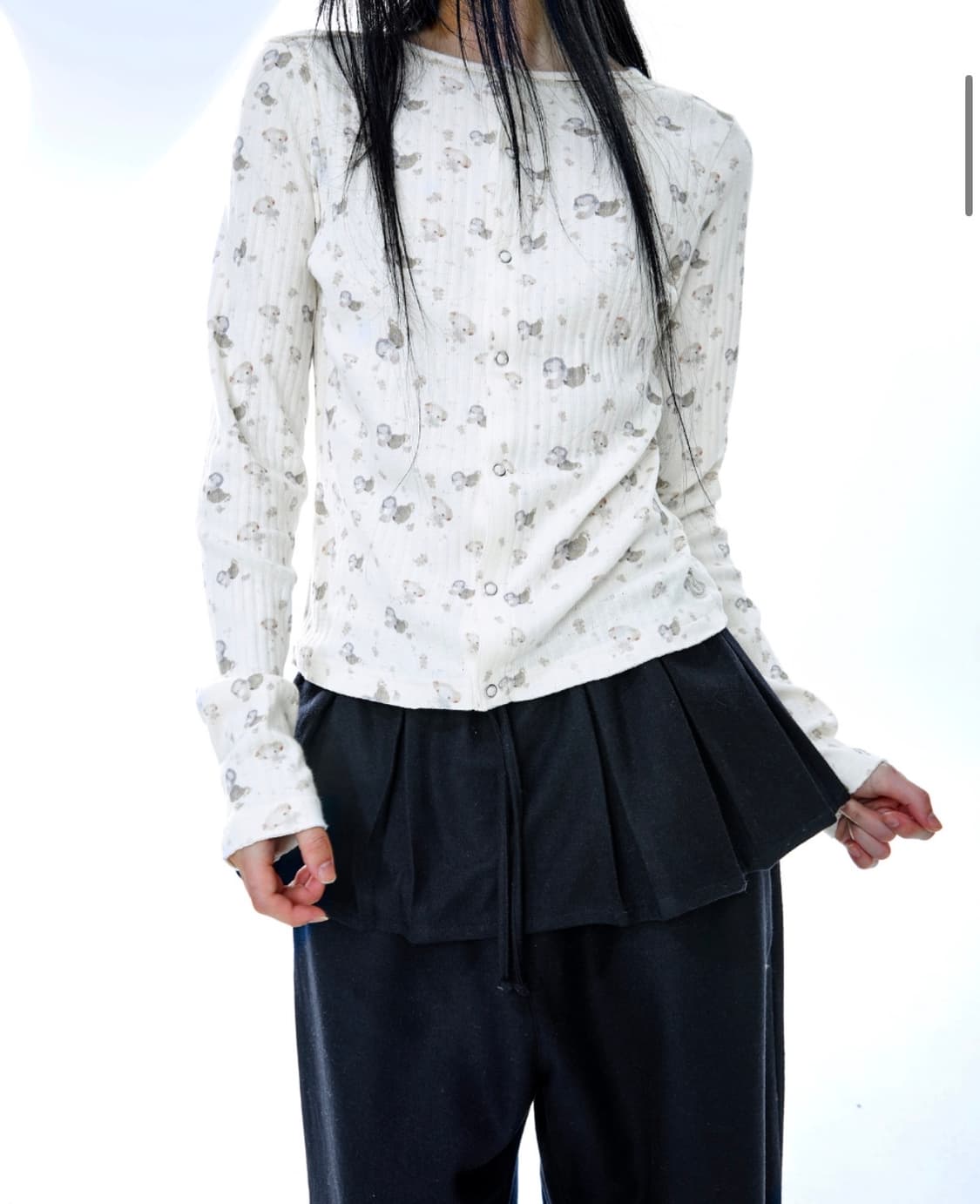 코이세이오 COTTON CUDDLE LONGSLEEVES IVORY 상품이미지2