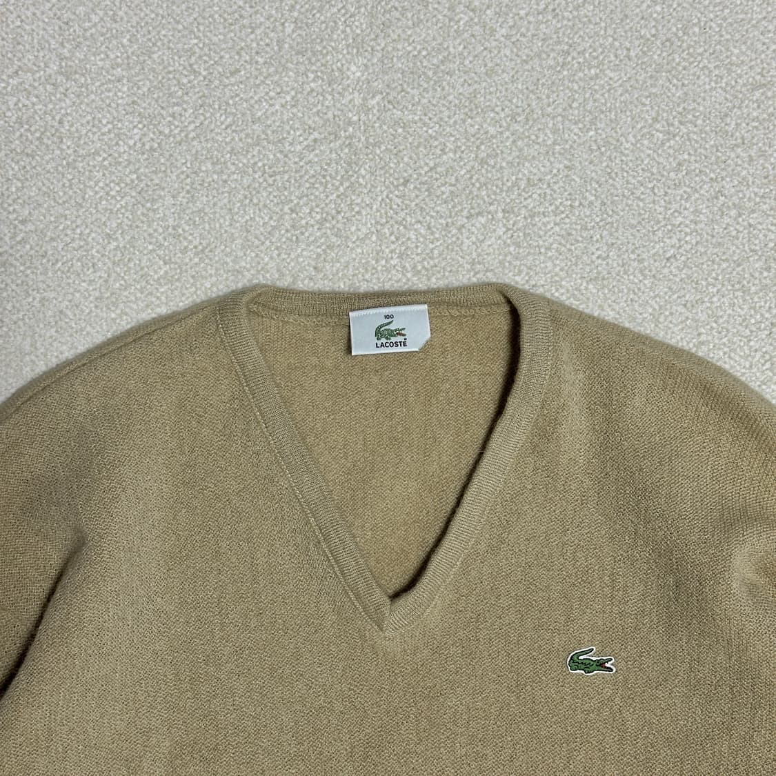 90s 라코스테 브이넥 울 니트 상품이미지5