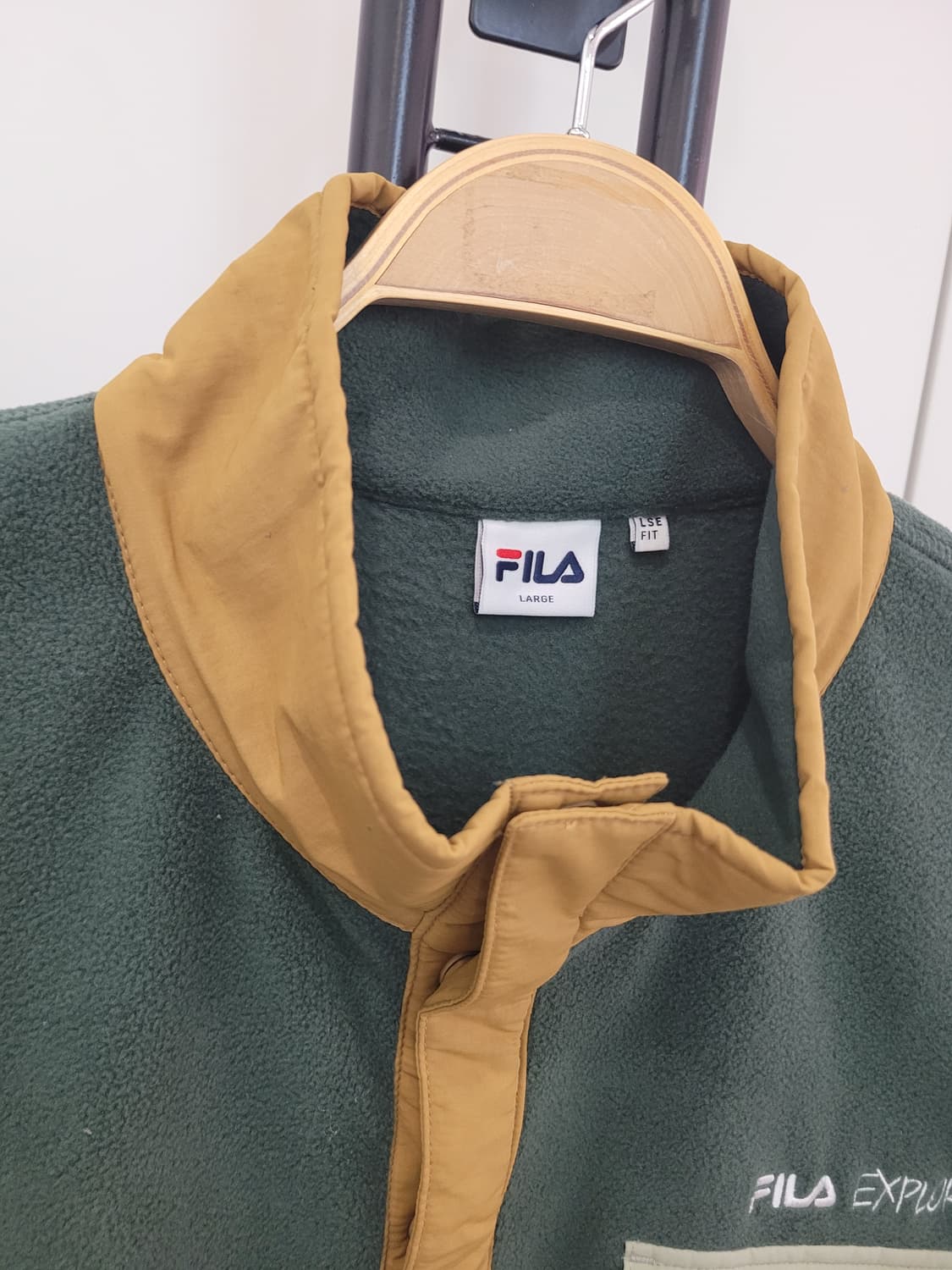 휠라 FILA Explore 플리스 풀오버 그린 루즈핏 L사이즈 상품이미지2