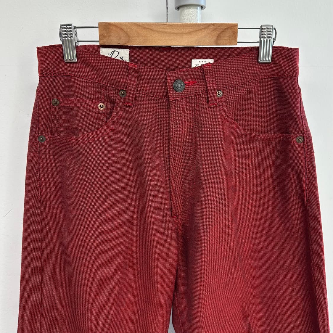 니들스 레드 데님팬츠 상품이미지2