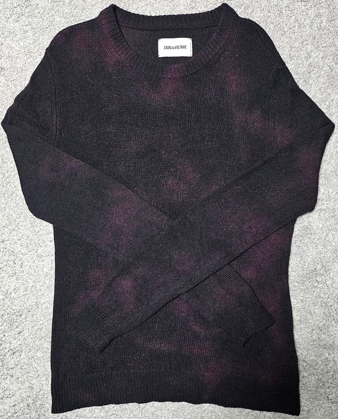 ZADIG&VOLTAIRE 자딕앤볼테르 블랙/퍼플 울캐시 니트 상품이미지1