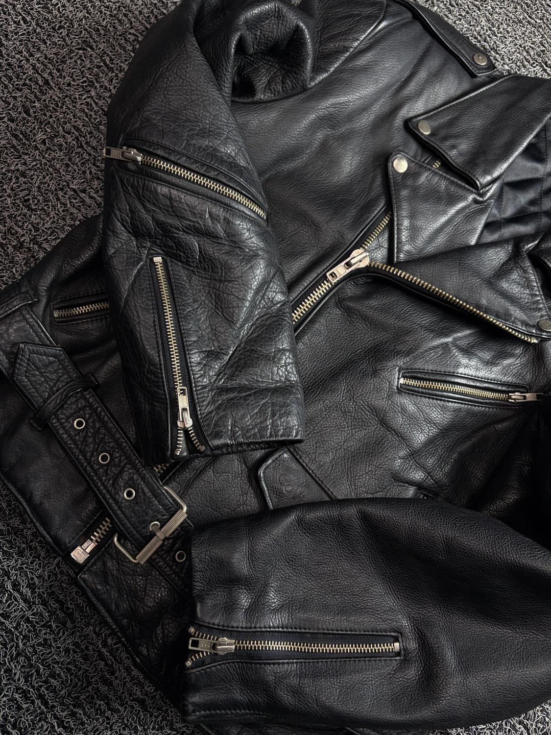 캘빈 클라인 소가죽 더블 라이더 자켓 2971 상품이미지4