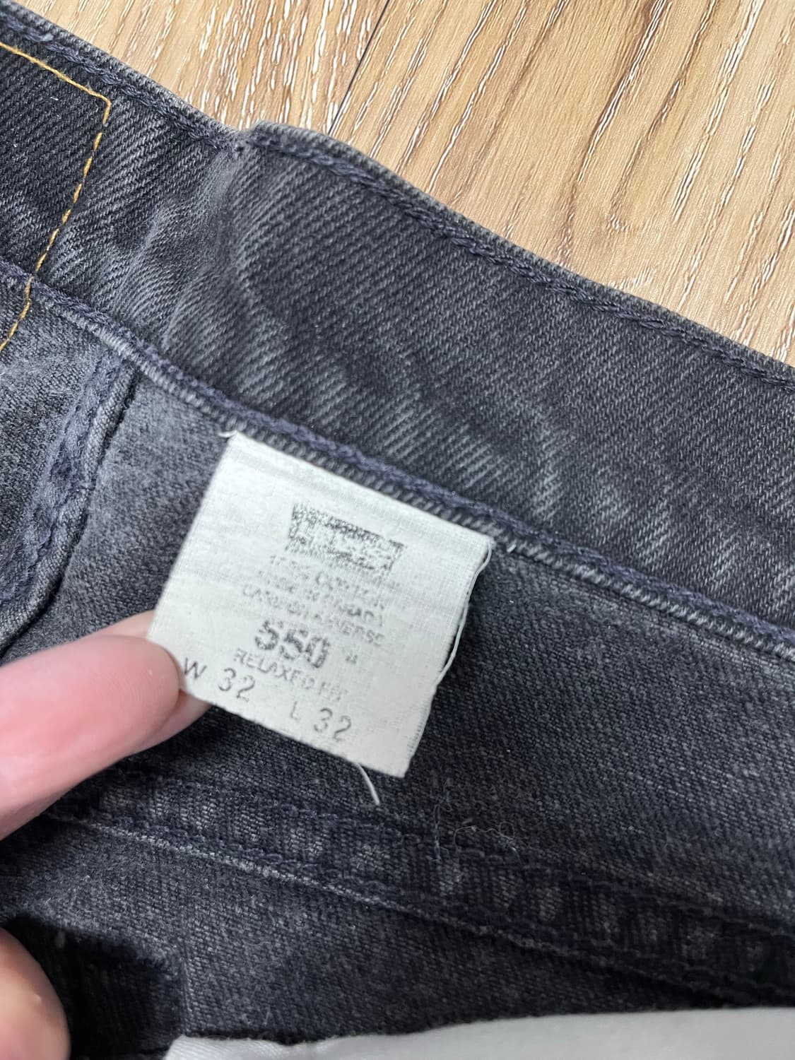 리바이스 550 빈티지 흑청바지 29 상품이미지9