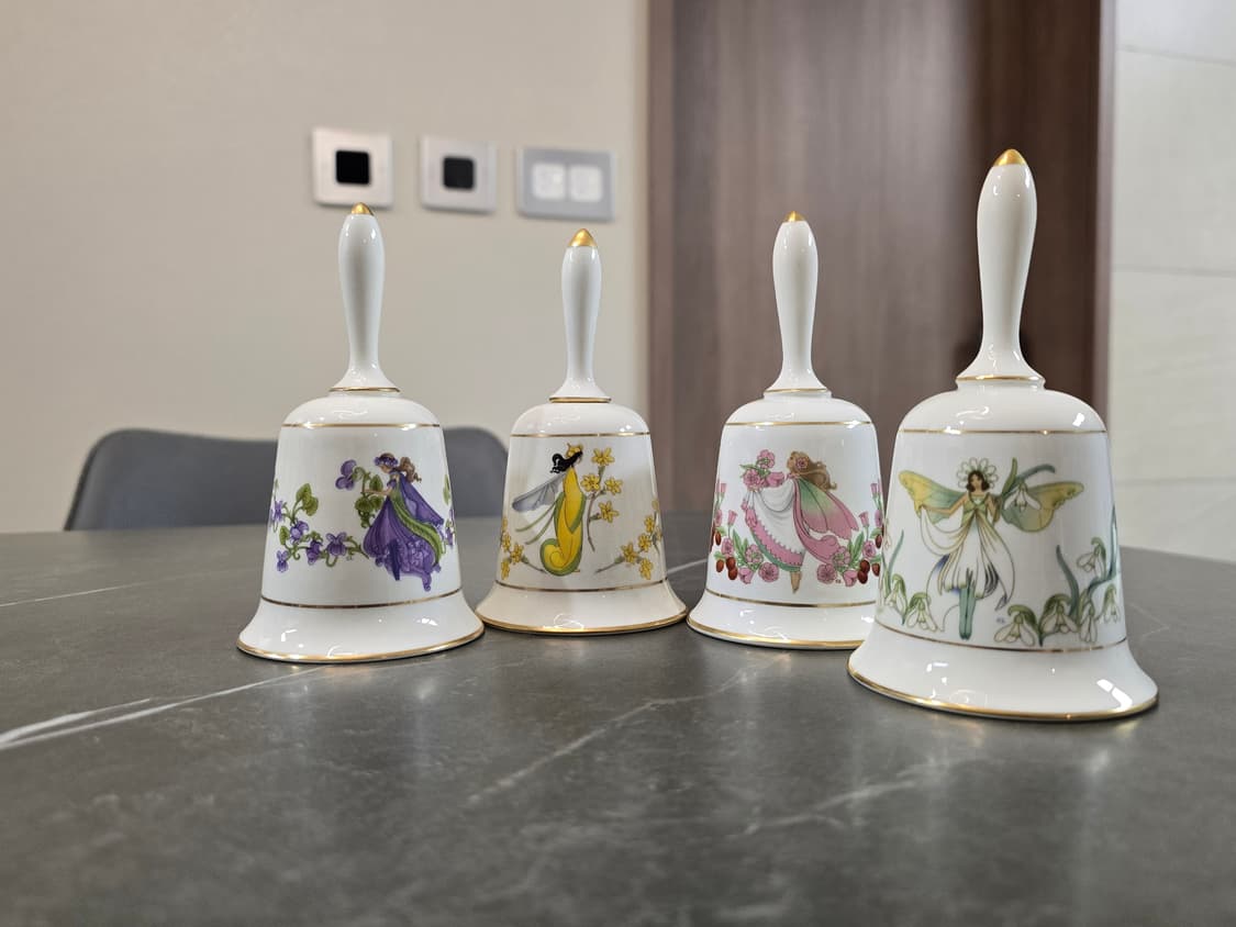 1979 Franklin Porcelain 플라워 도자기 벨 상품이미지8