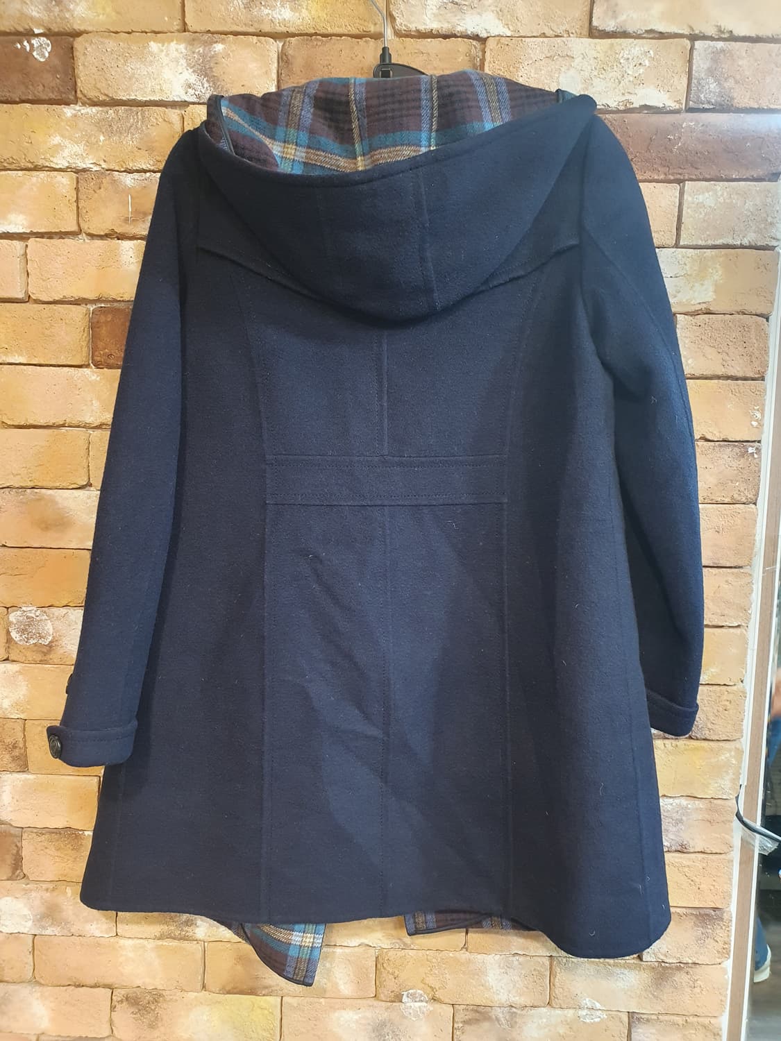 헤지스 네이비 더블 후드 코트 상품이미지4