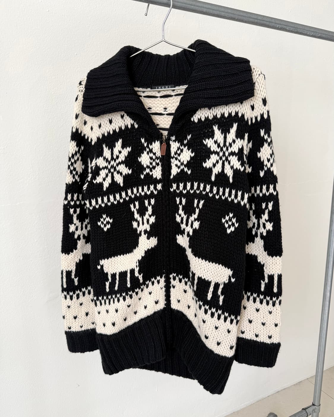 빈티지 니트 집업 상품이미지1