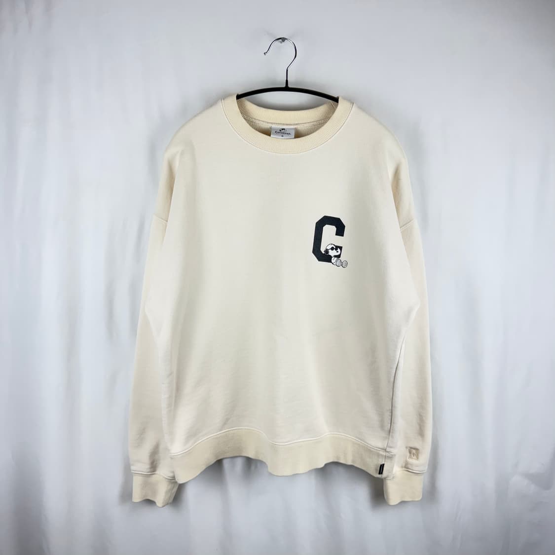 M) 커버낫 스누피 맨투맨 아이보리 상품이미지2