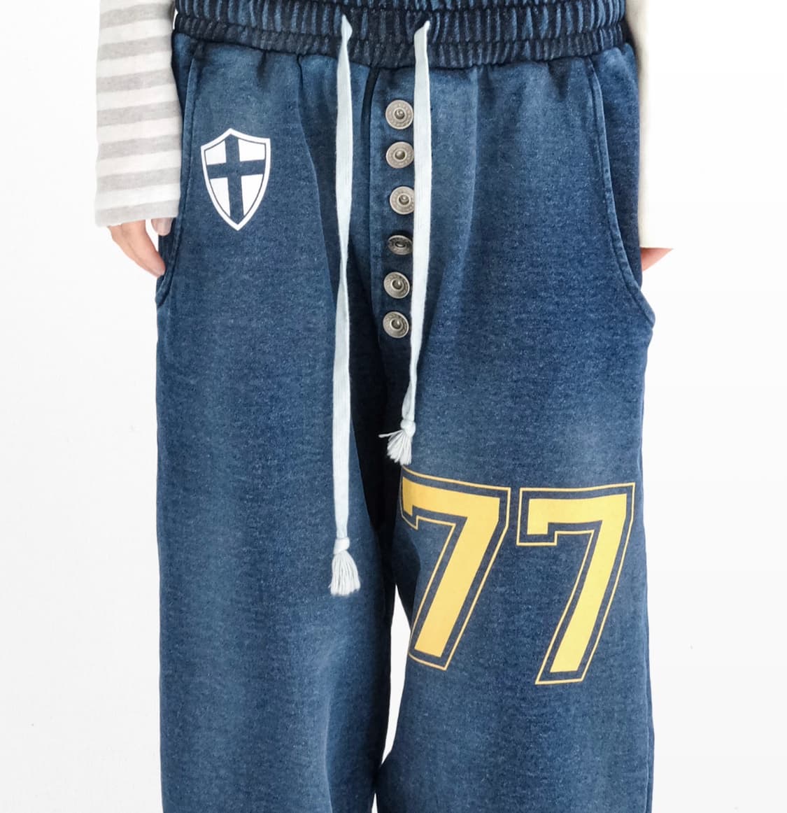 샵페어리 버튼 데님팬츠 상품이미지1