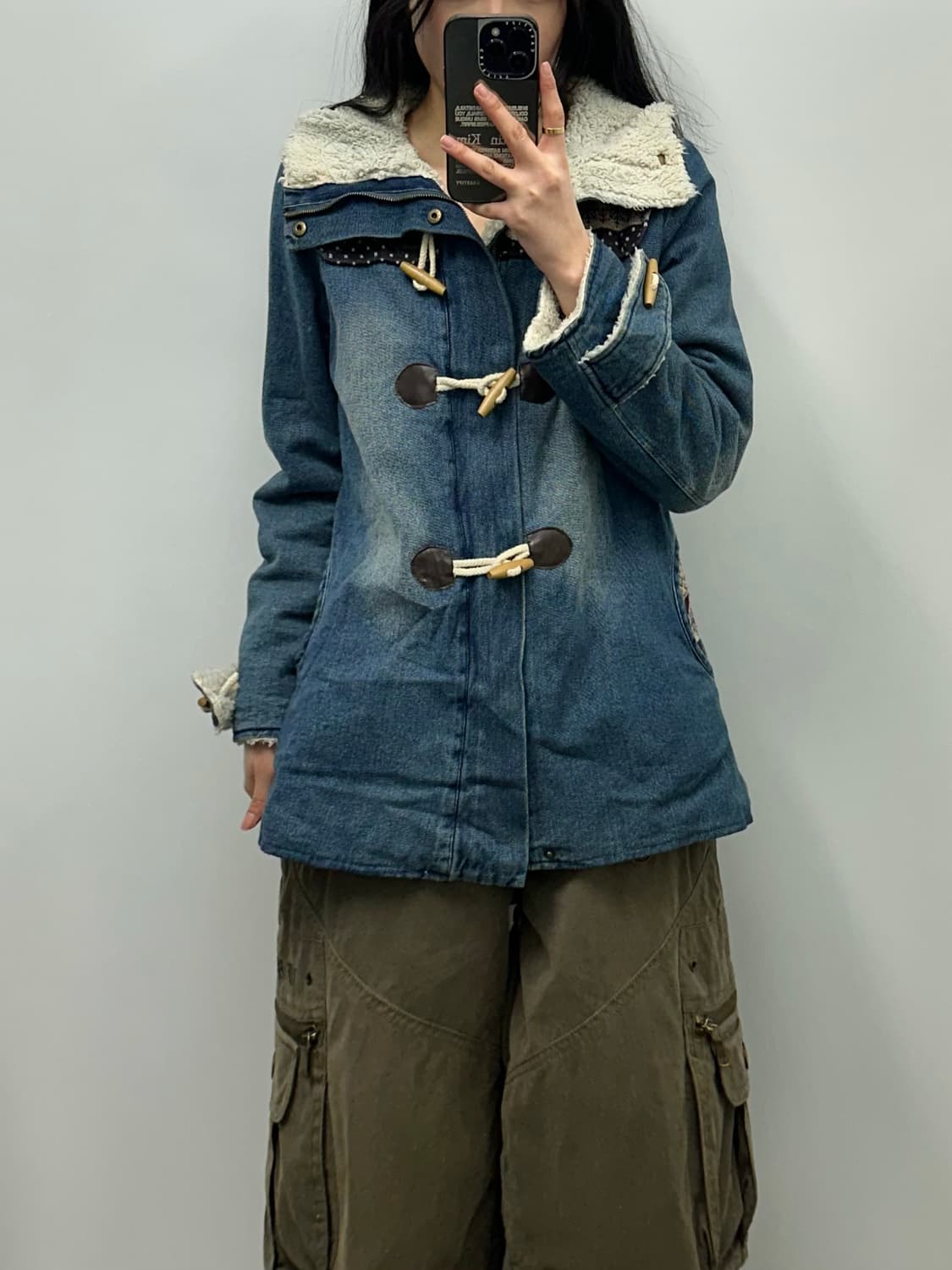 Vintage 빈티지 y2k 모리걸 더플 데님 자켓 상품이미지1