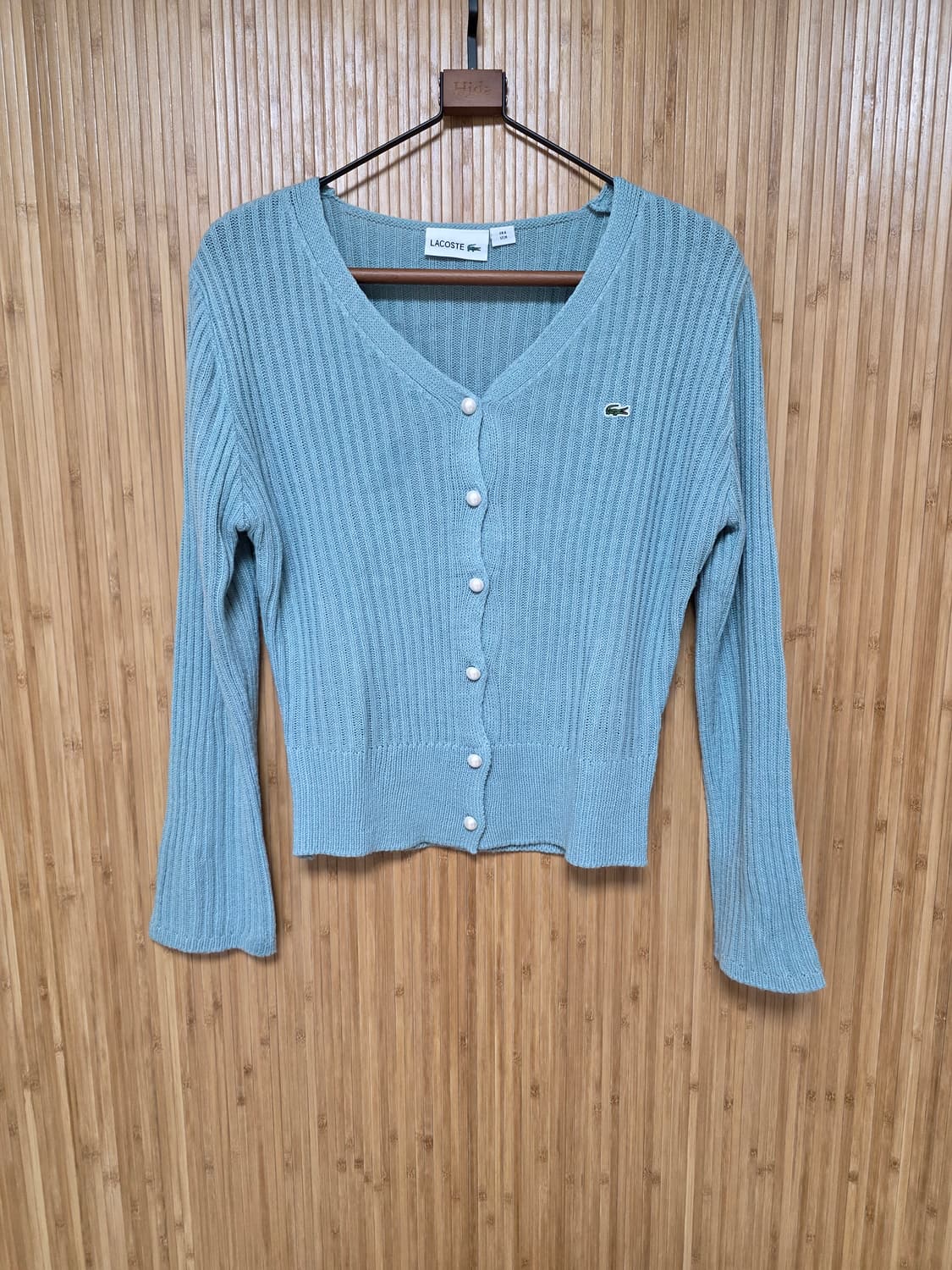 Lacoste / 진주버튼 민트 가디건 상품이미지1