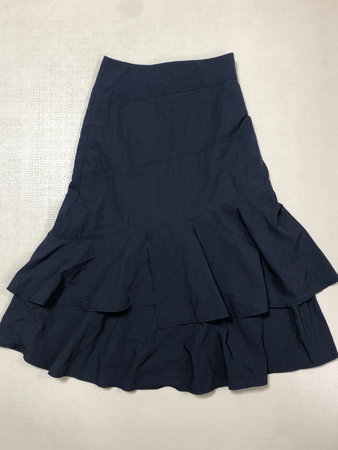 빈티지 네이비 러플 롱 스커트 상품이미지9