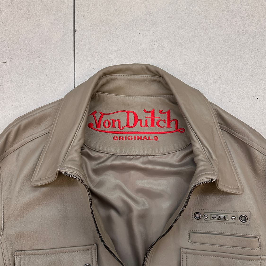 본더치 유틸리티 쉽스킨 레더 자켓 상품이미지3