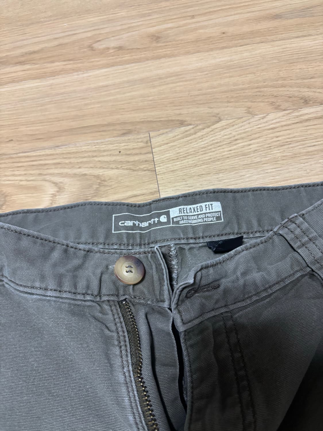 칼하트 더블니 모스그린 릴렉스핏 31x32 빈티지 BN2802-M 상품이미지6