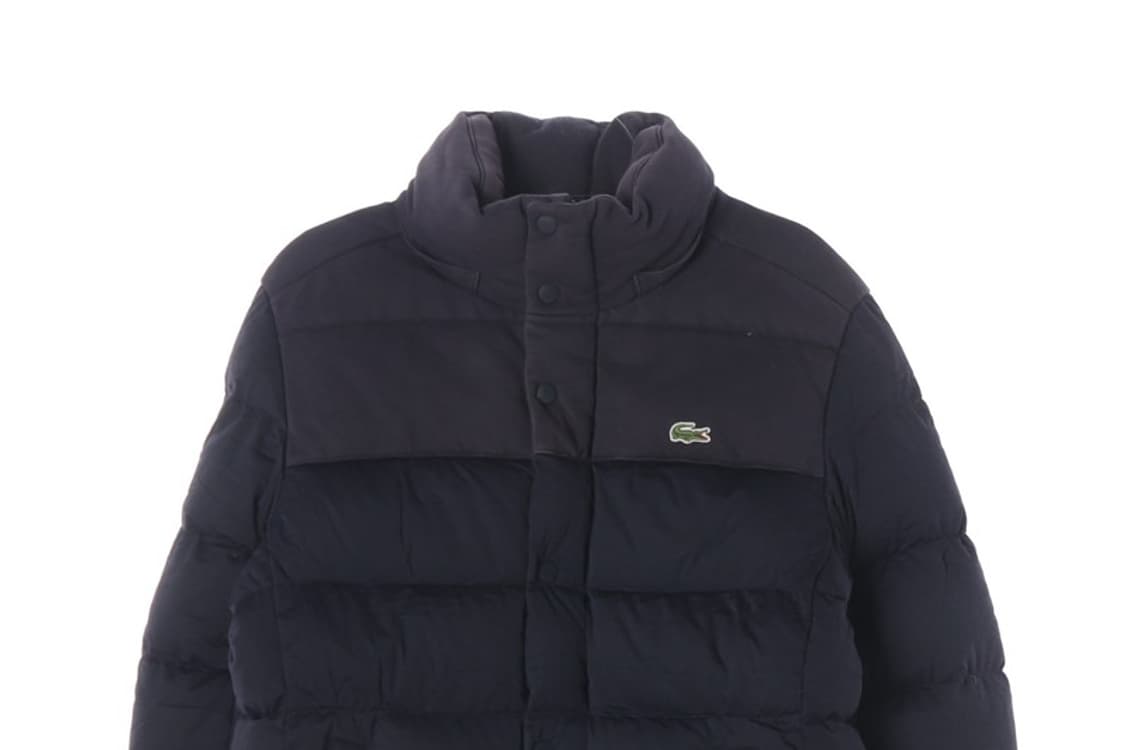 라코스테 시그니처 크록 구스다운 숏패딩 네이비 M 상품이미지4