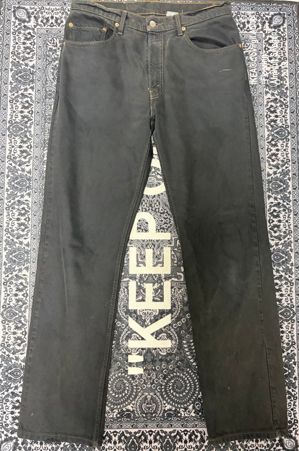 리바이스 505 흑청 데님 34/34 상품이미지5