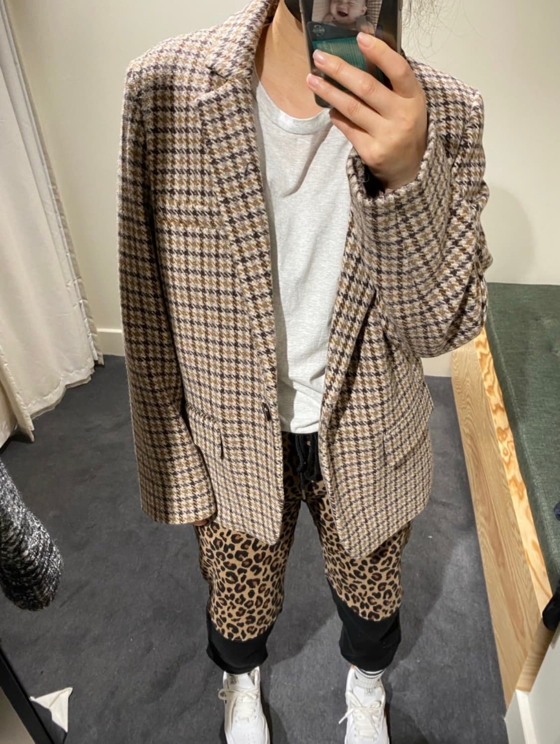 이자벨마랑 에뚜왈 샤를리 울 체크 자켓 상품이미지3