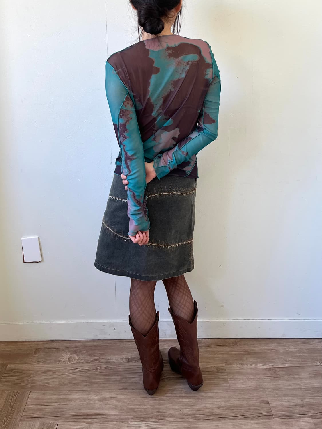 Dazy 오로라 시스루 탑 상품이미지6