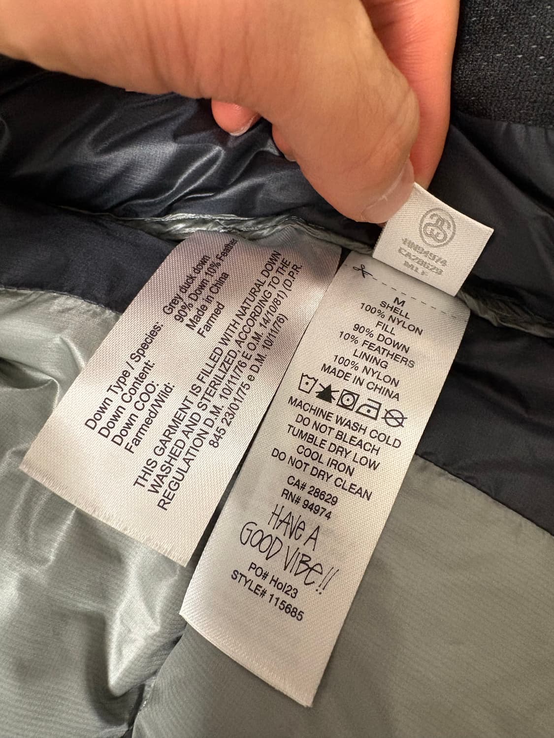 스투시 다운 파카 마이크로 립스탑 팬텀 블랙 상품이미지4