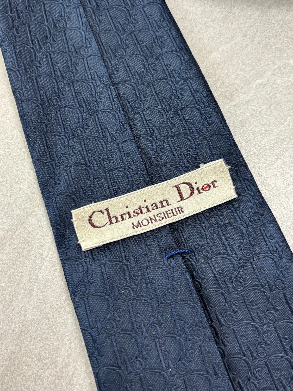 디올 오블리크 실크100 다크네이비 넥타이 상품이미지3