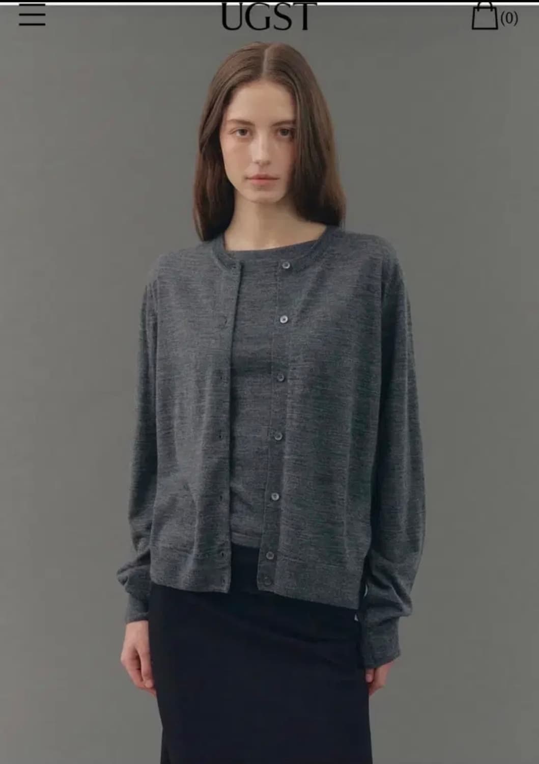 어그스트 ugst merino sleeveless cardigan set 상품이미지1