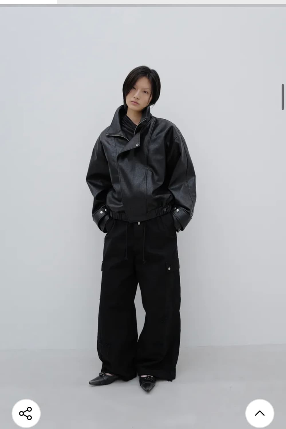 다이닛 레더자켓 FAUX LEATHER BOMBER JACKET 상품이미지4