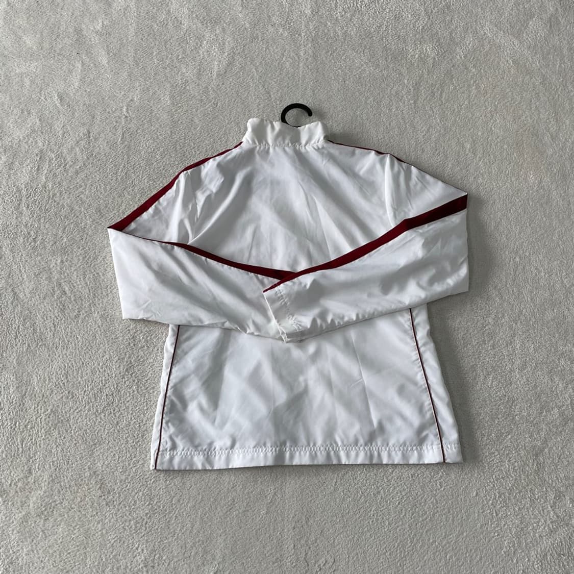 L 나이키 여성 버건디 화이트 바람막이 자켓 상품이미지7