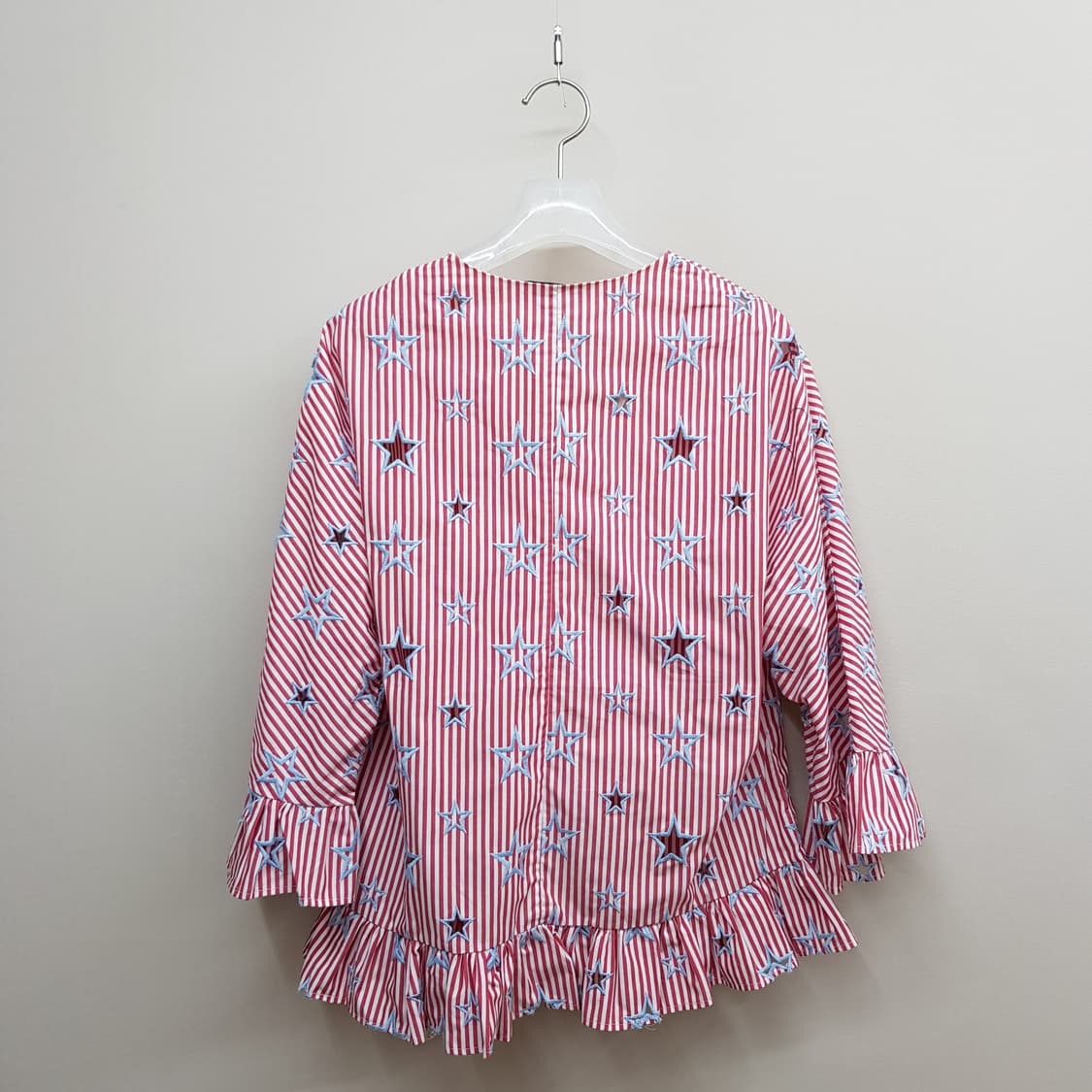 산드로 스타 컷아웃 스트라이프 블라우스 2사이즈 상품이미지5