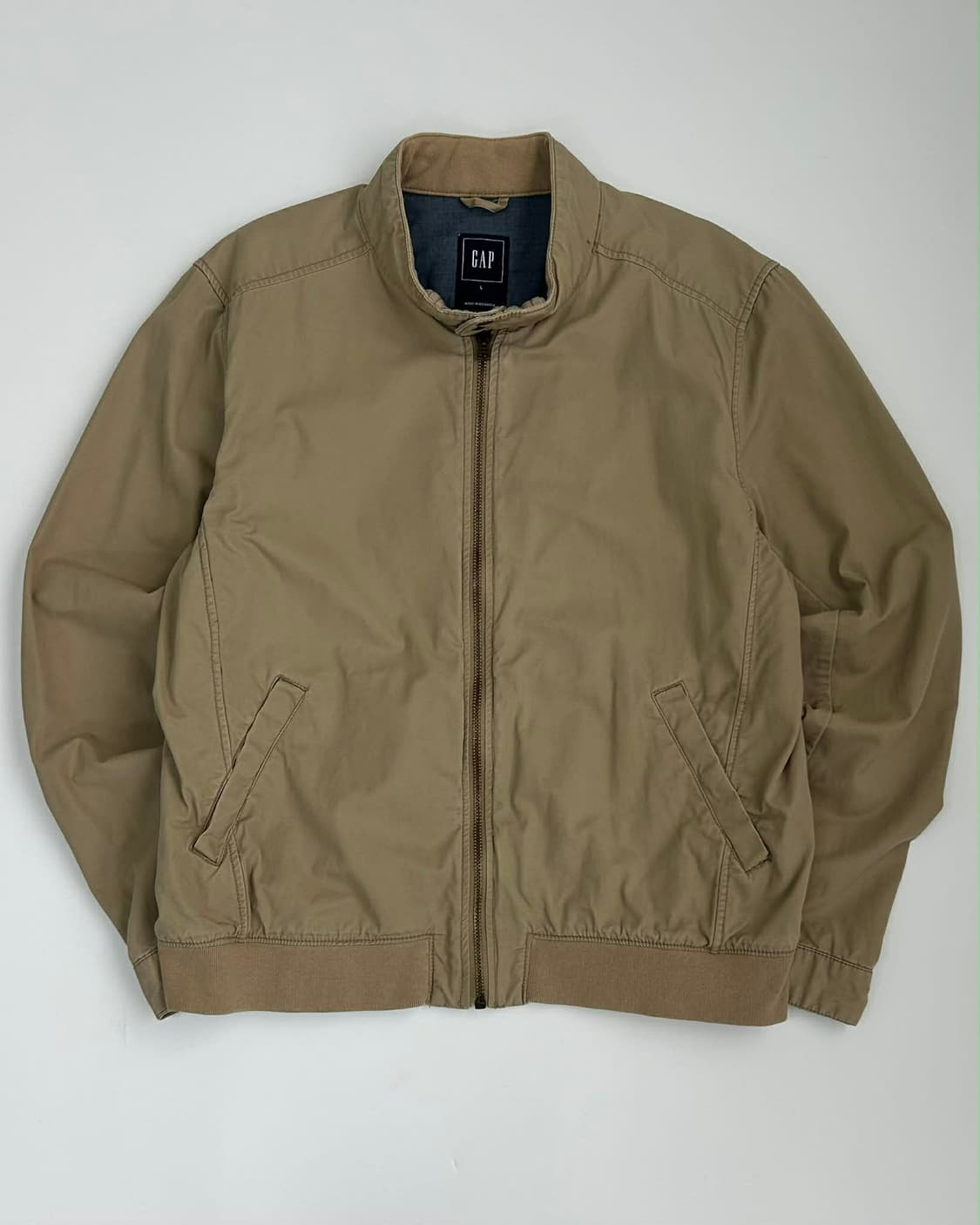 [L]Gap 갭 코튼 블루종 집업 자켓 베이지 상품이미지1
