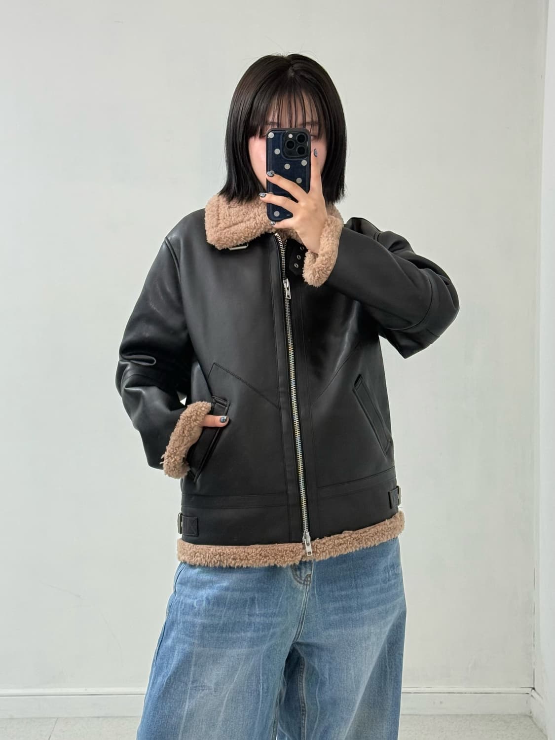 도프 제이슨 블랙 무스탕 상품이미지5