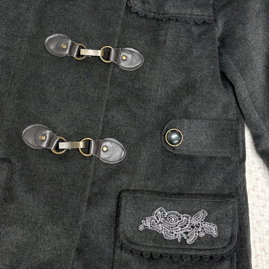 AXES FEMME 엑시즈팜/ 더블코트 떡볶이코트 차콜더블코트  상품이미지8