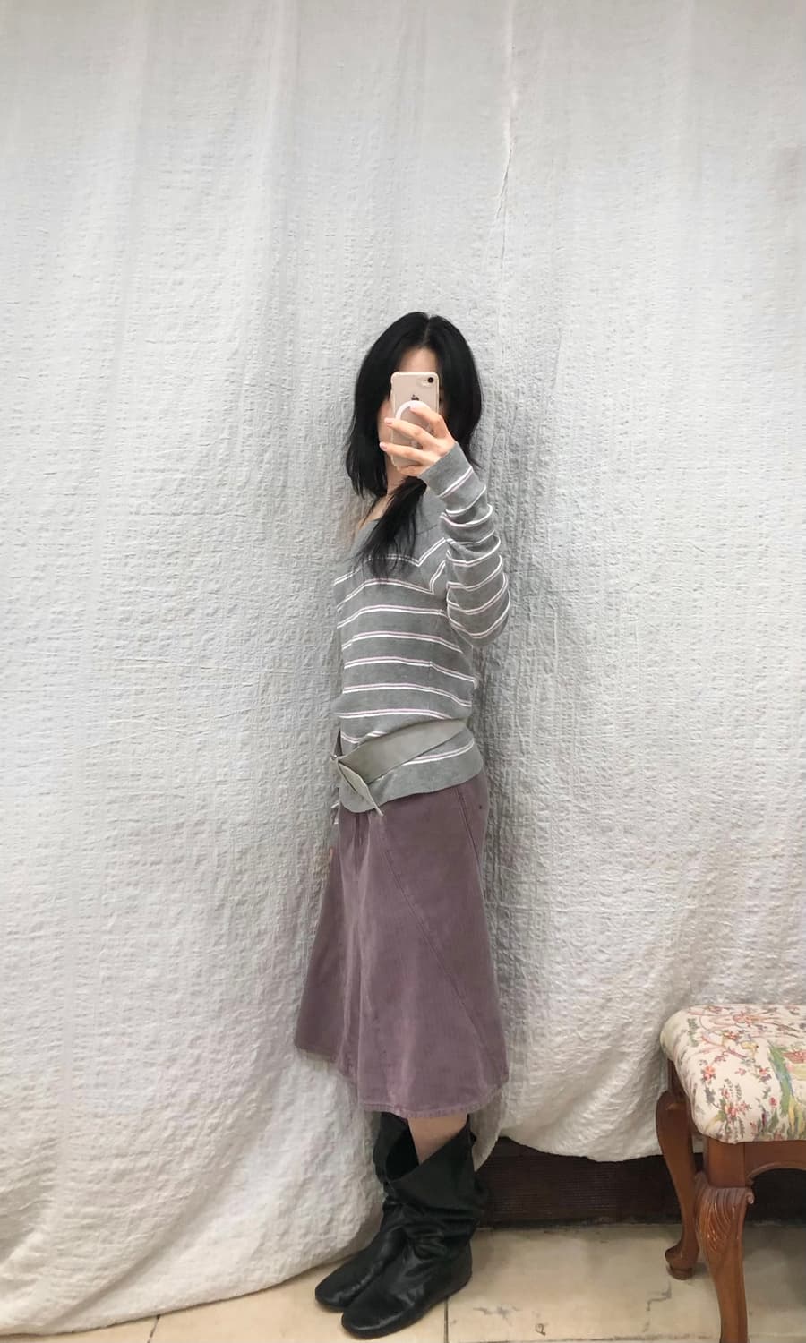 lavender wave midi skirt 상품이미지4