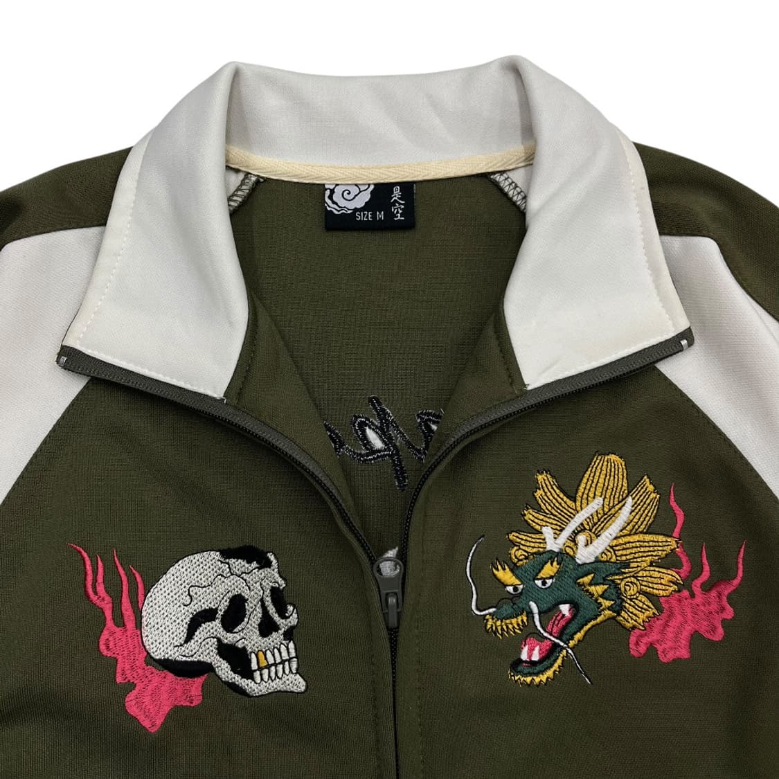 재팬 오리엔탈 자수 베이지 나그랑 카키집업 M 상품이미지6