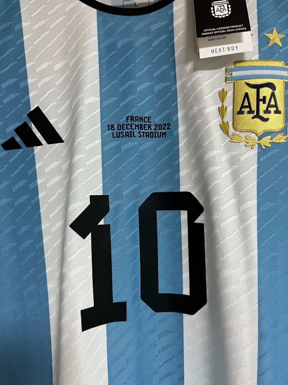 [L] 아르헨티나 22-24 카타르월드컵 결승 유니폼 어센틱 메시 상품이미지2