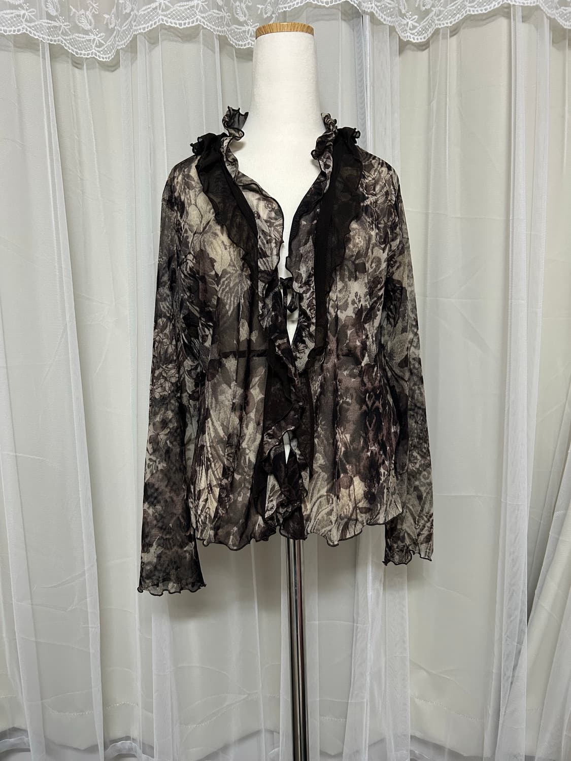 오즈온깔 오리엔탈 시스루 블라우스  상품이미지1