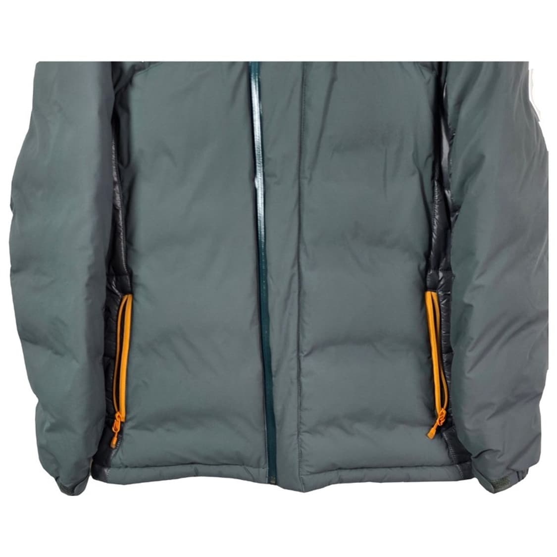 노스페이스 구스다운 차콜 오렌지 배색 고프코어 패딩 L 상품이미지4